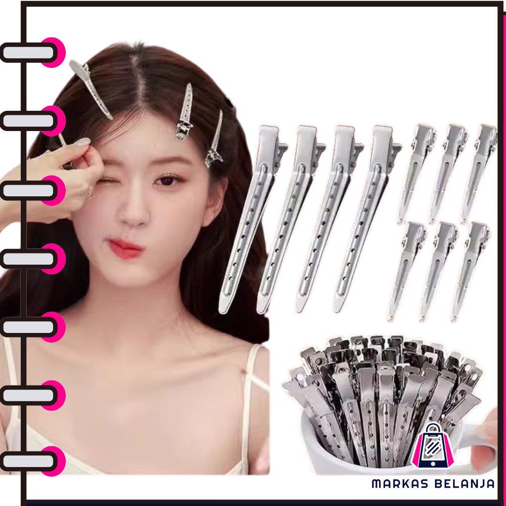 MARKAS Jepitan Rambut Bebek Kep Salon Besi Stainless Y3788