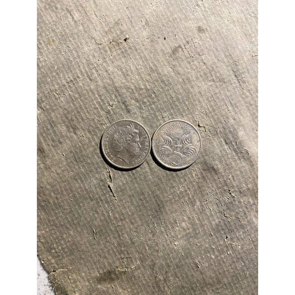 koin 5 cent ratu elizabeth ll tahun 2004 australia