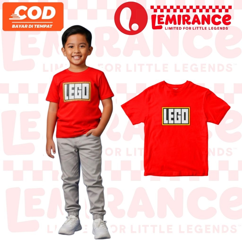 Kaos Anak Anime Lego Baju Anak Premium Combed 24s
