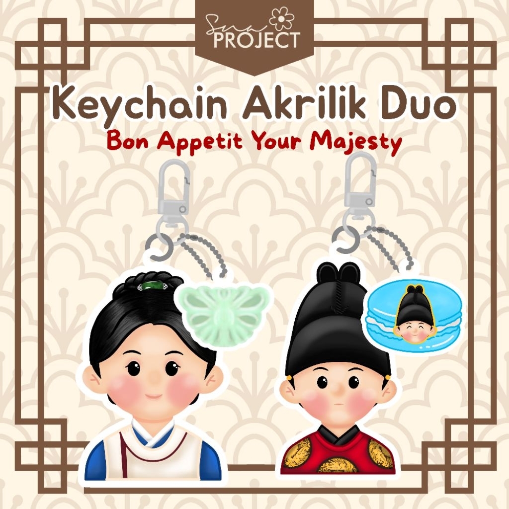 KEYCHAIN AKRILIK DUO DRAKOR BON APPETIT YOUR MAJESTY