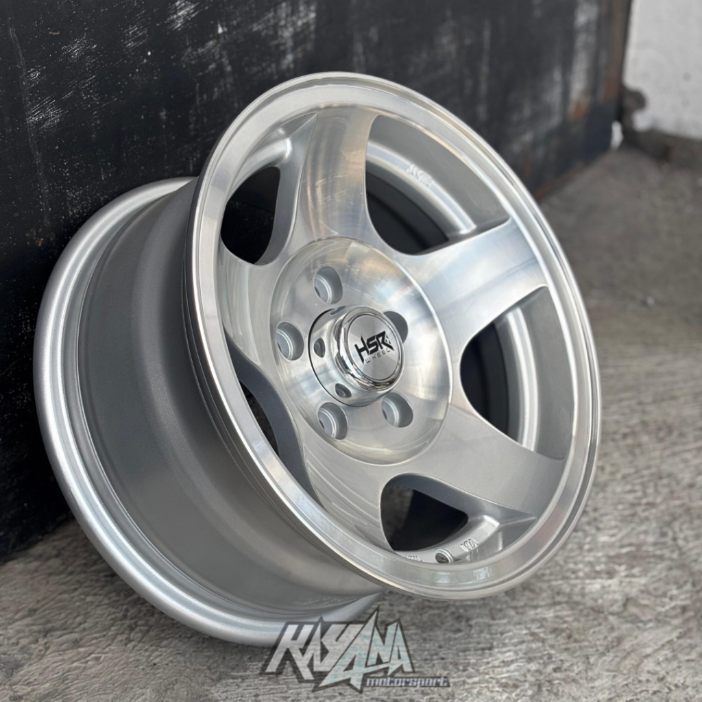 Velg Mobil HSR Ring 14 Silver 7 Lubang 5x114.3 Bisa Untuk Granmax Luxio Pelek Mobil R14 Pcd 5x114,3