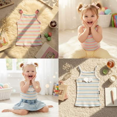 Singlet Anak Perempuan Blaster (2-7 Tahun)