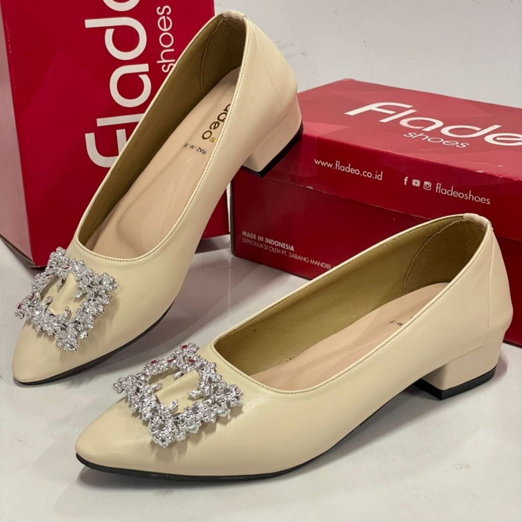 Flatshoes wanita Terbaru Fladeo L03 Grade ORI Heels 3cm Berkualitas