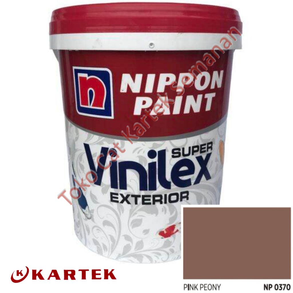 Nippon Paint Vinilex Super Exterior PINK PEONY NP 0370 Cat Tembok Luar Ruangan Weathershield 5 KG Ga