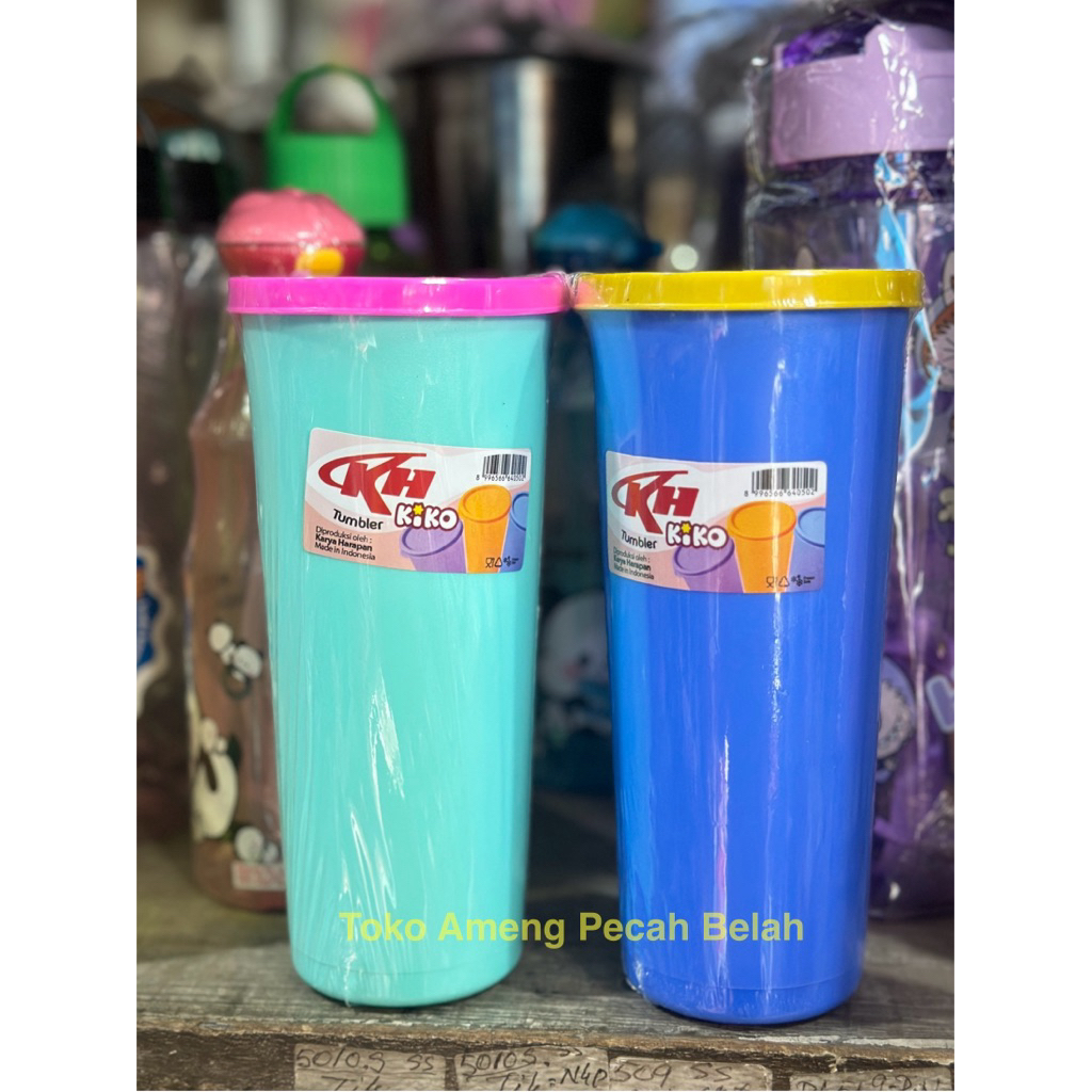 Tumbler KIKO | Gelas Minum + tutup 500ml | Botol Plastik Kiko BPA FREE | Botol Minum Anak