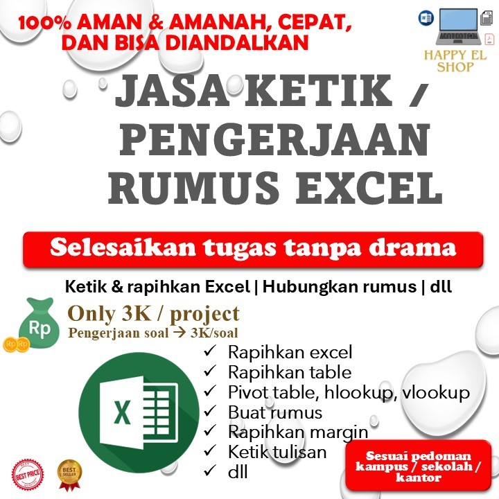 JASA KETIK EXCEL | RUMUS | SOAL