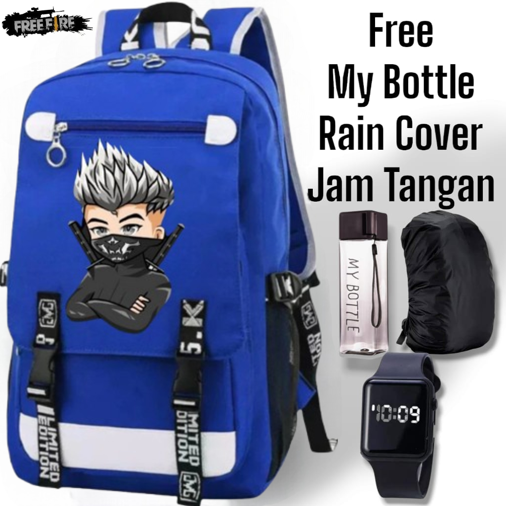 Tas Ransel Anime Ninja -Tas Gambar Anime Ninja Go -Tas Sekolah Remaja-Tas Ransel Hitam Stylish-Tas L