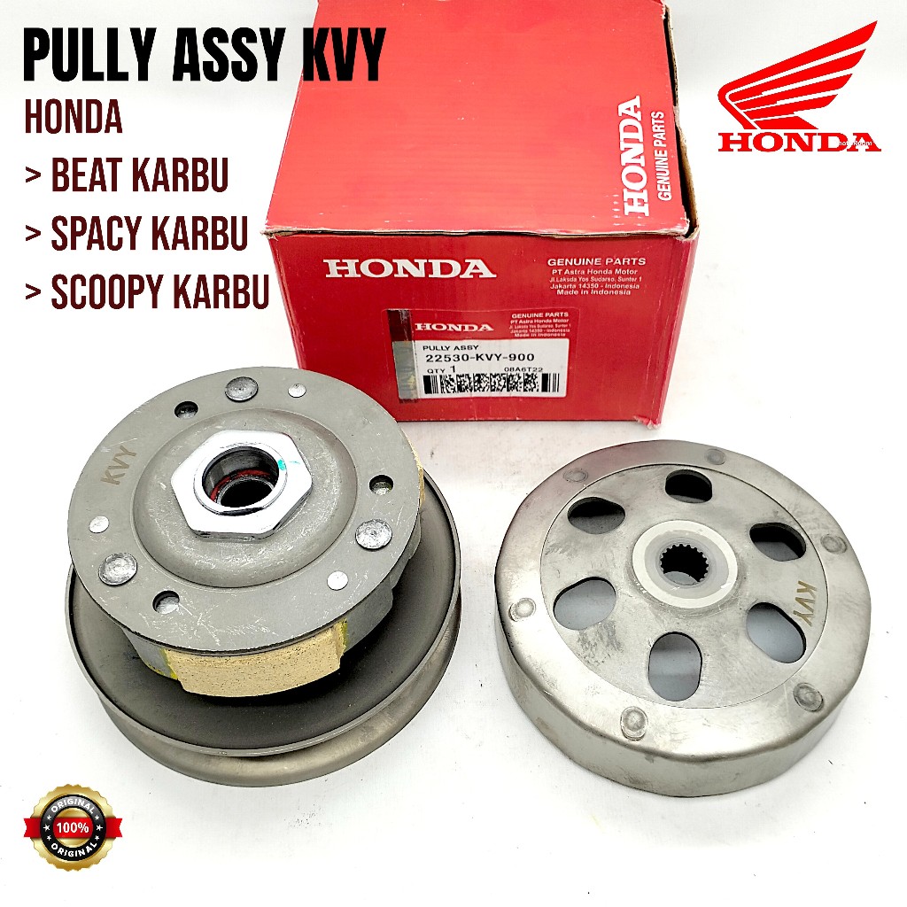 Pully Assy Set Kualitas Original Honda KVY Pully Belakang Beat Karbu Scoopy Karbu Spacy Karbu
