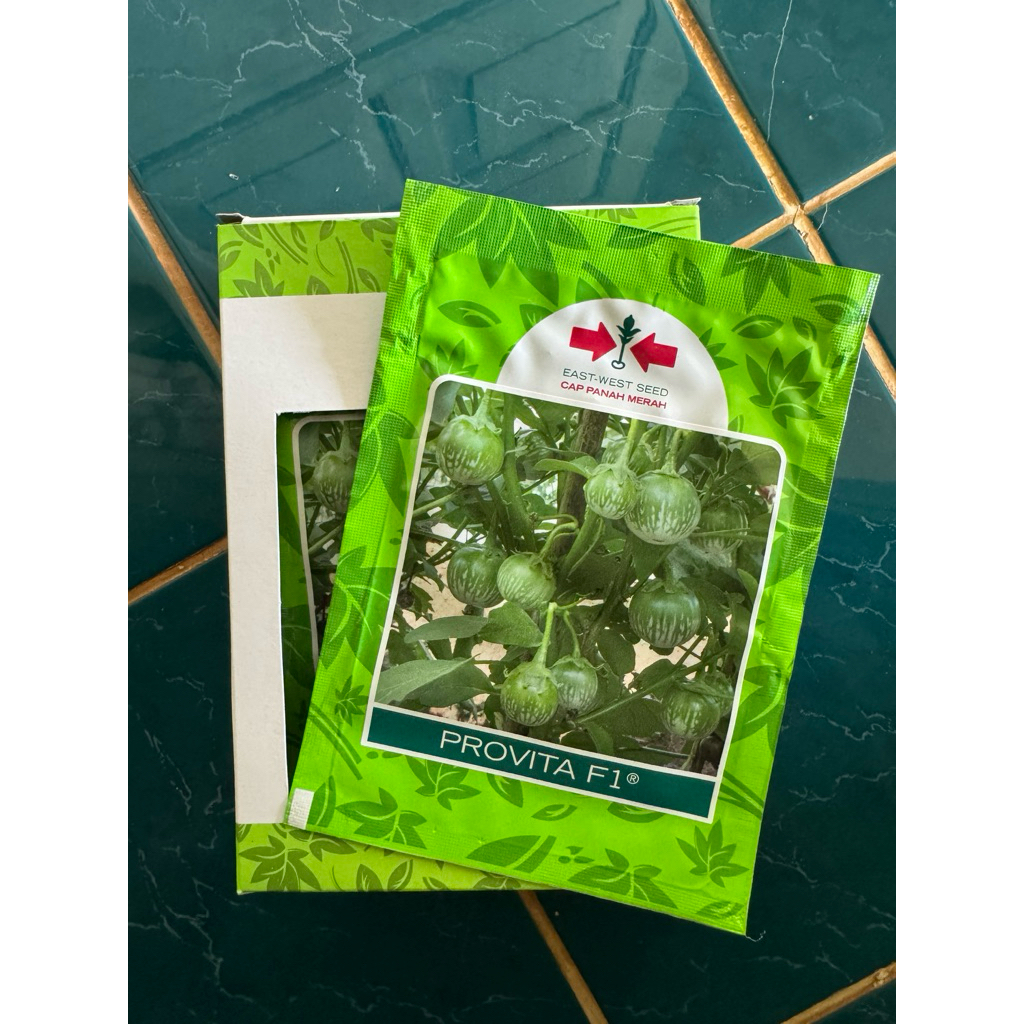 Benih Terong Lalap Provita F1 1.100 Butir - Terong Lalap Hibrida Cap Panah Merah
