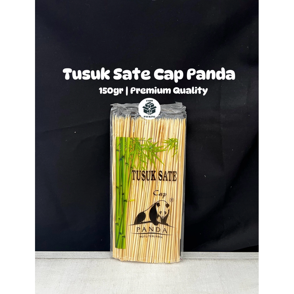 Tusuk Sate Bambu Cap Panda 20cm / Tusuk Sate Bakaran / Tusuk Sate Daging Food Grade Higienis / Tusuk