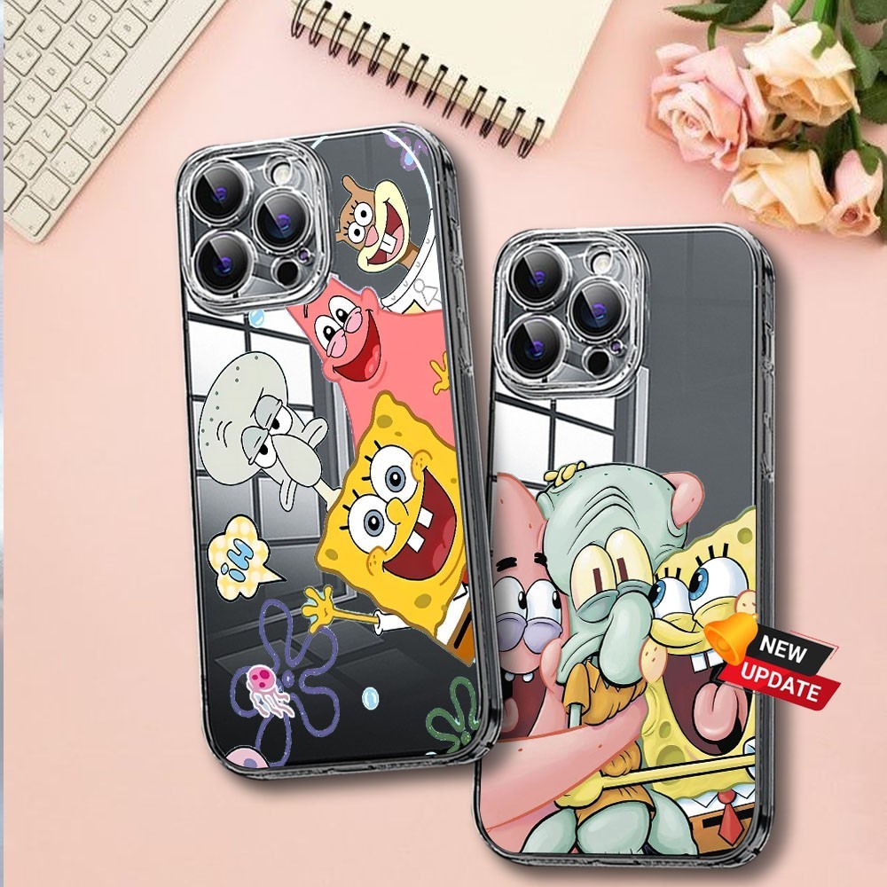 GLOSSY CLEAR CASE FOR OPPO RENO 13F 12F 11F 7 6 5 4 3 F9 F7 F5 F11 A57 2022 CASE BENING MOTIF SPONGE