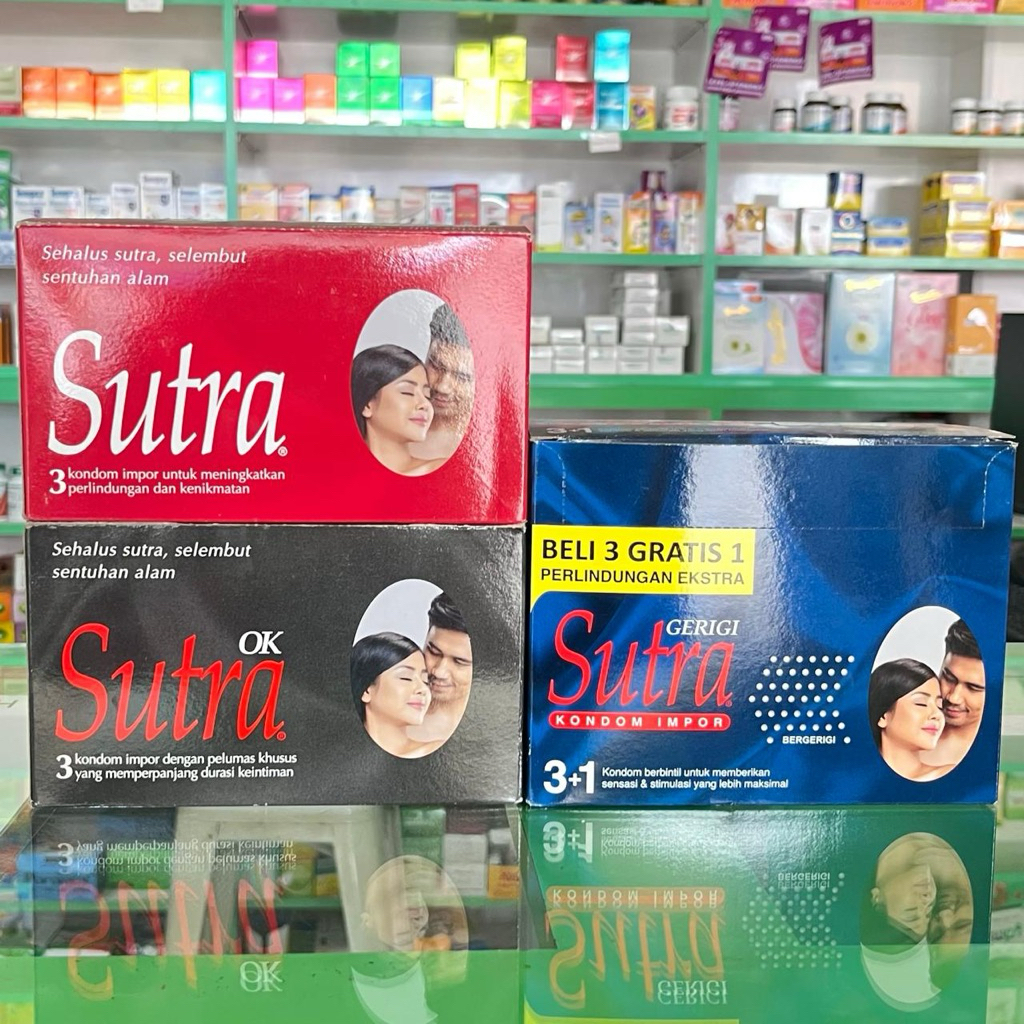Kondom Sutra Merah Isi 3 | Kondom Sutra OK Hitam Isi 3 | Kondom Sutra Gerigi Isi 3