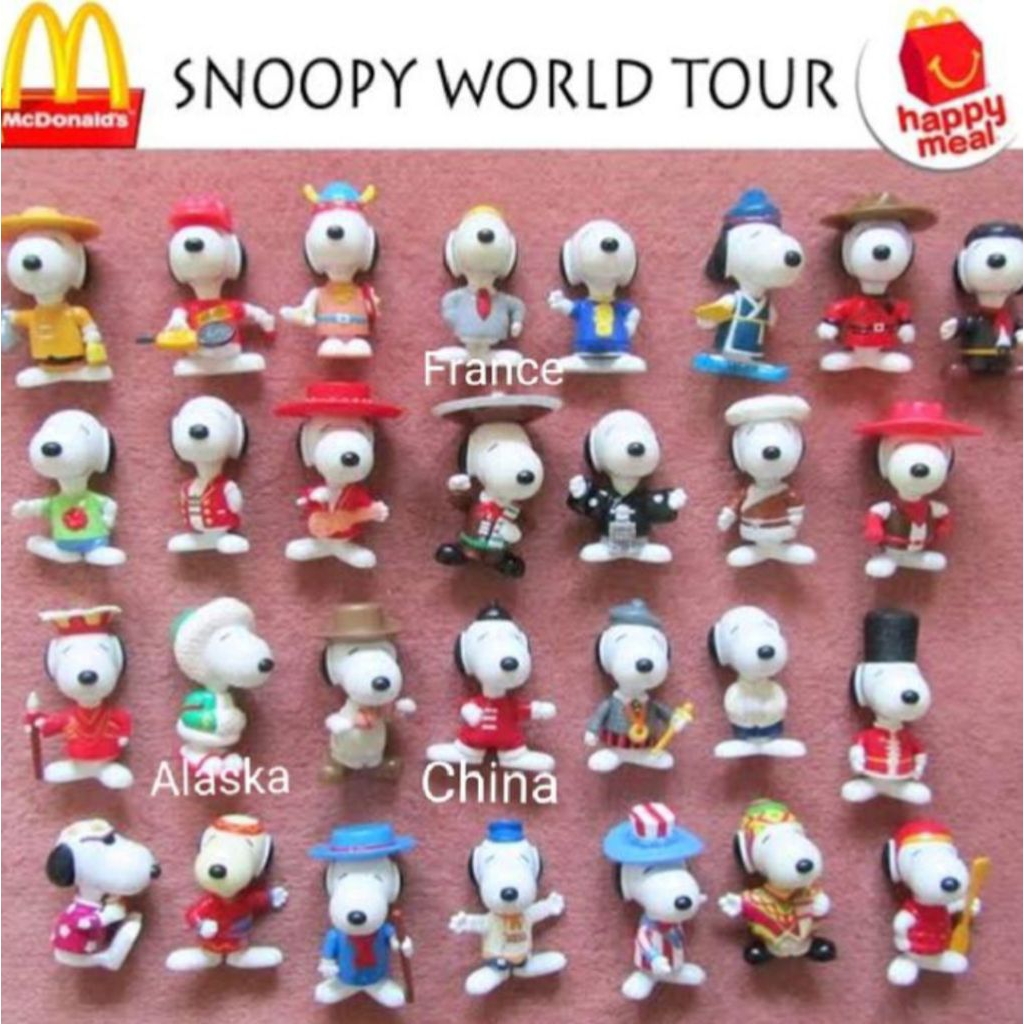 Happy meal MC'D Snoopy world tour 1998
