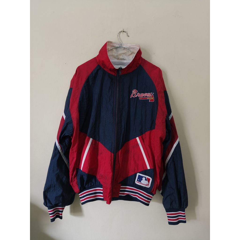 jaket MLB colorblock Atlanta braves original vintage by felco 70s colorblok colourblock rare langka