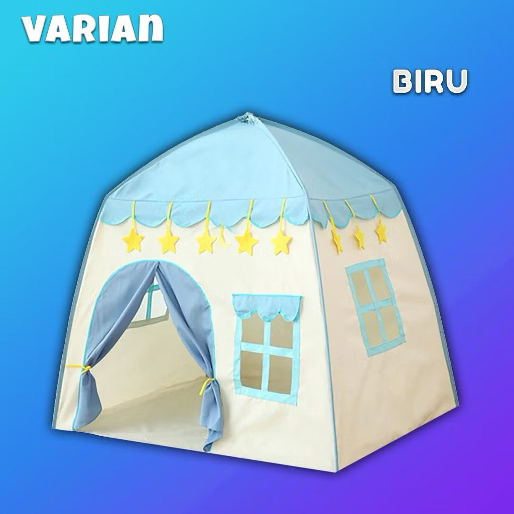 Tenda Mainan Anak Jumbo 3-4 Orang Anak Playhouse - Biru (Second / bekas 2x pakai)