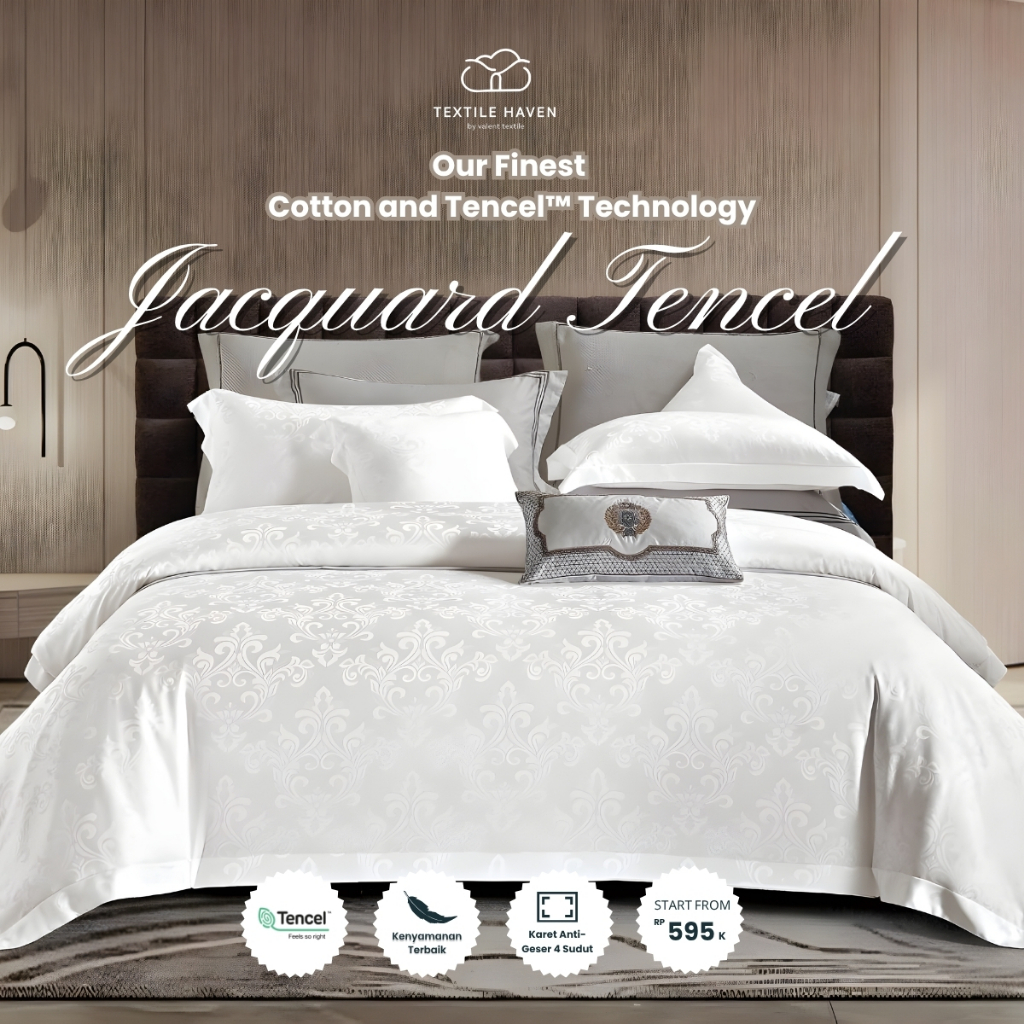Sprei dan BedCover Jacquard Sutra Serat Bamboo Original 80s | Sprei KingKoil Sutra Emboss tinggi 40