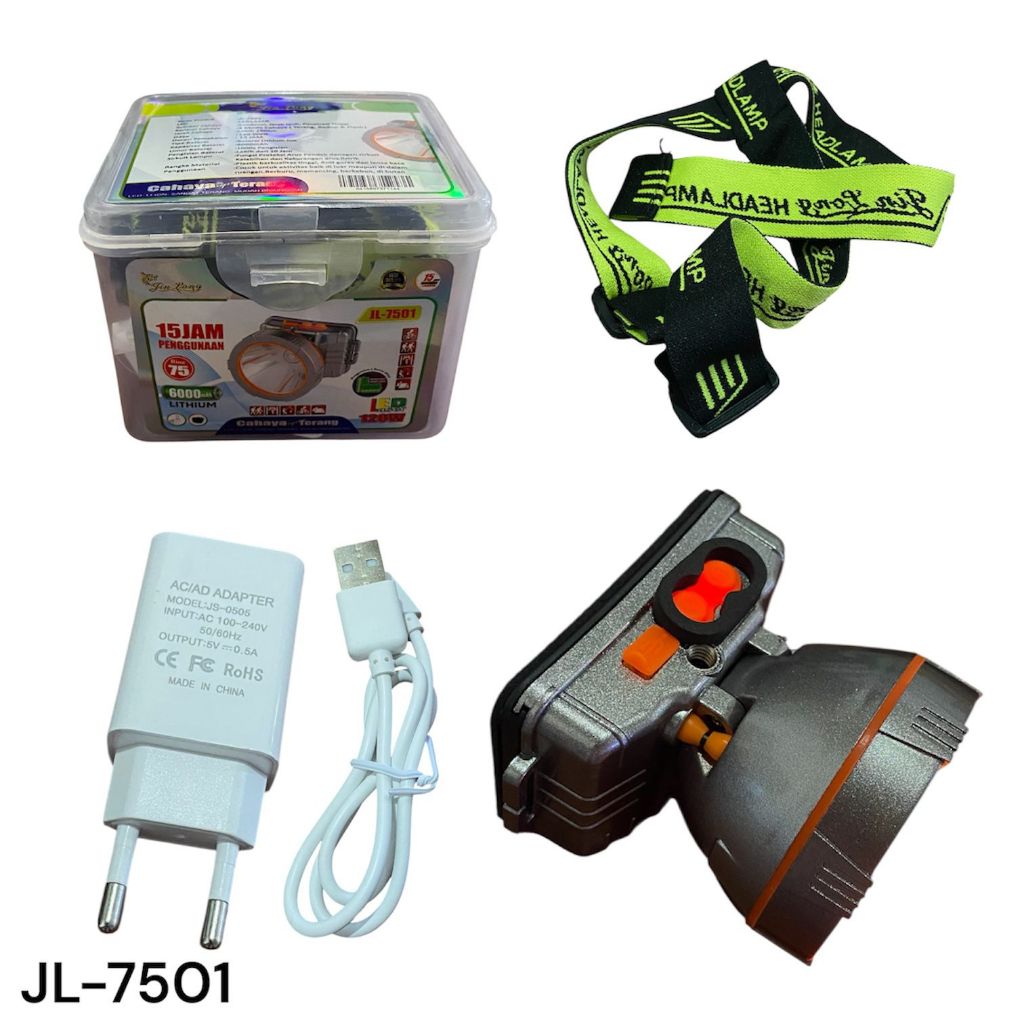 SENTER KEPALA JL 7501 JIN LONG 120 WATT CAHAYA SUPER TERANG