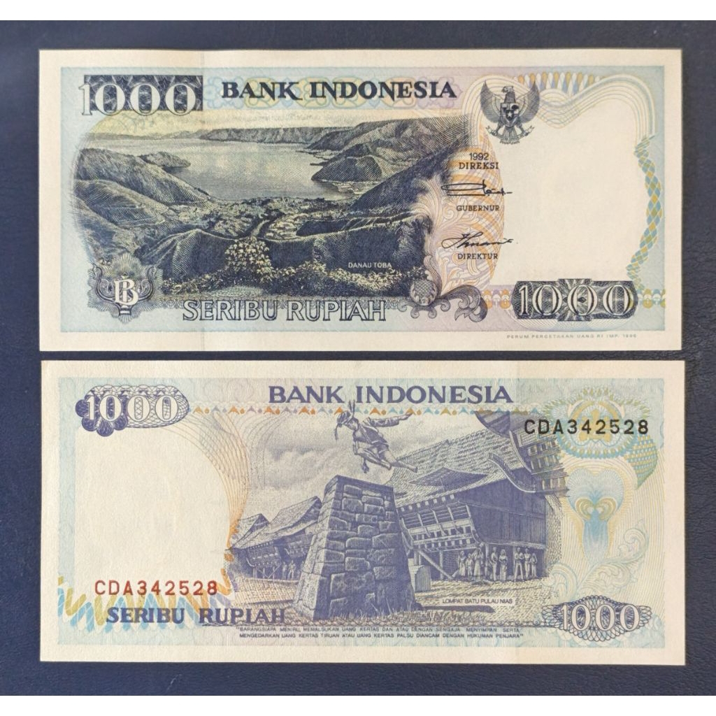 Uang Koleksi 1000 Lompat Batu Tahun 1992