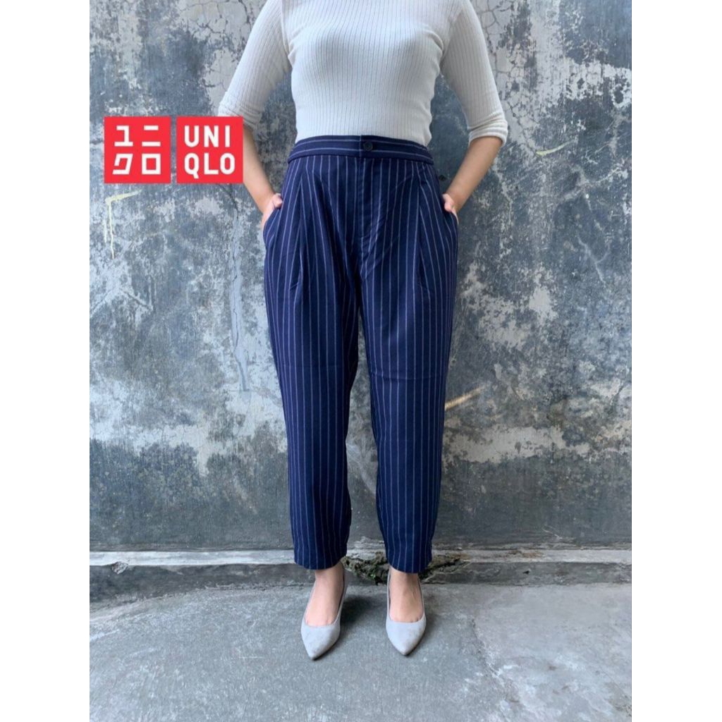 uniqlo stripe pants preloved