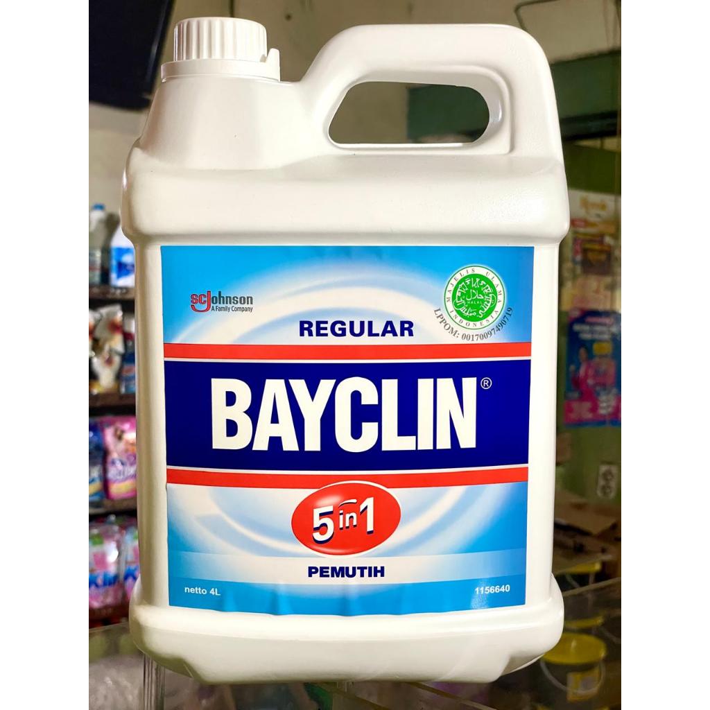 Bayclin Jerigen 4000ml Pemutih Pakaian Botol Bottle Bleach 4 Liter