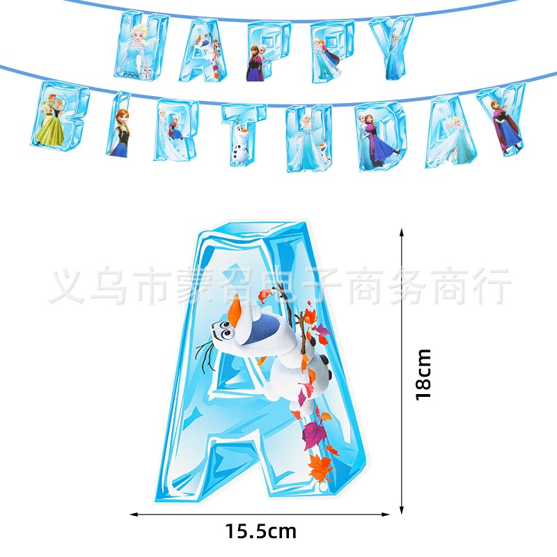 Banner Ulang Tahun Tema Frozen Elsa / Banner Ultah Karakter Elsa Murah