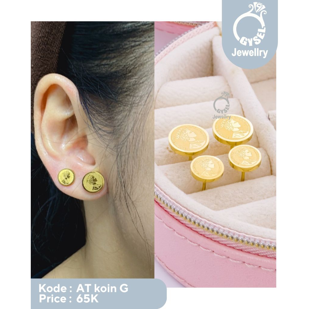 AT koin G - Anting Koin Gold
