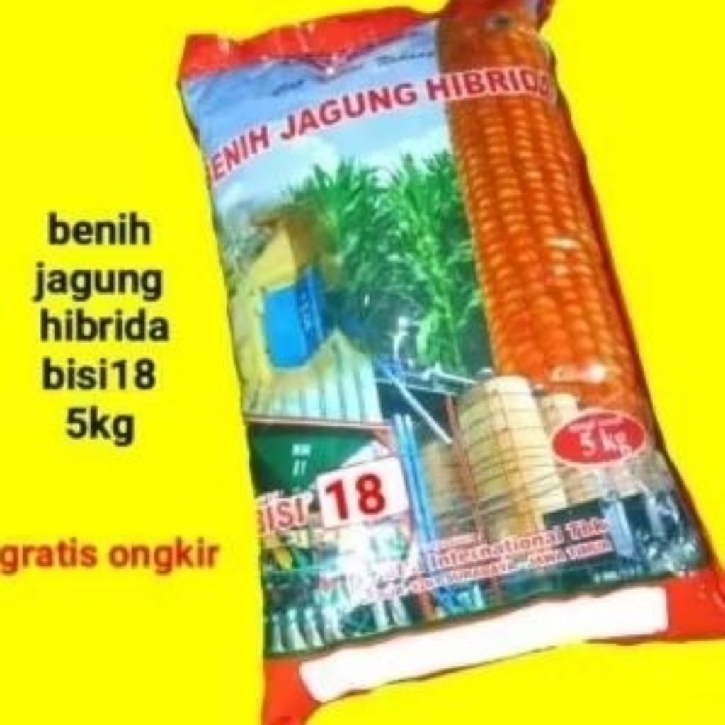 PROMO 1 KARUNG ISI 4PCS X 5KG ,,BENIH JAGUNG HIBRIDA BISI 18 KEMASAN 5 KG