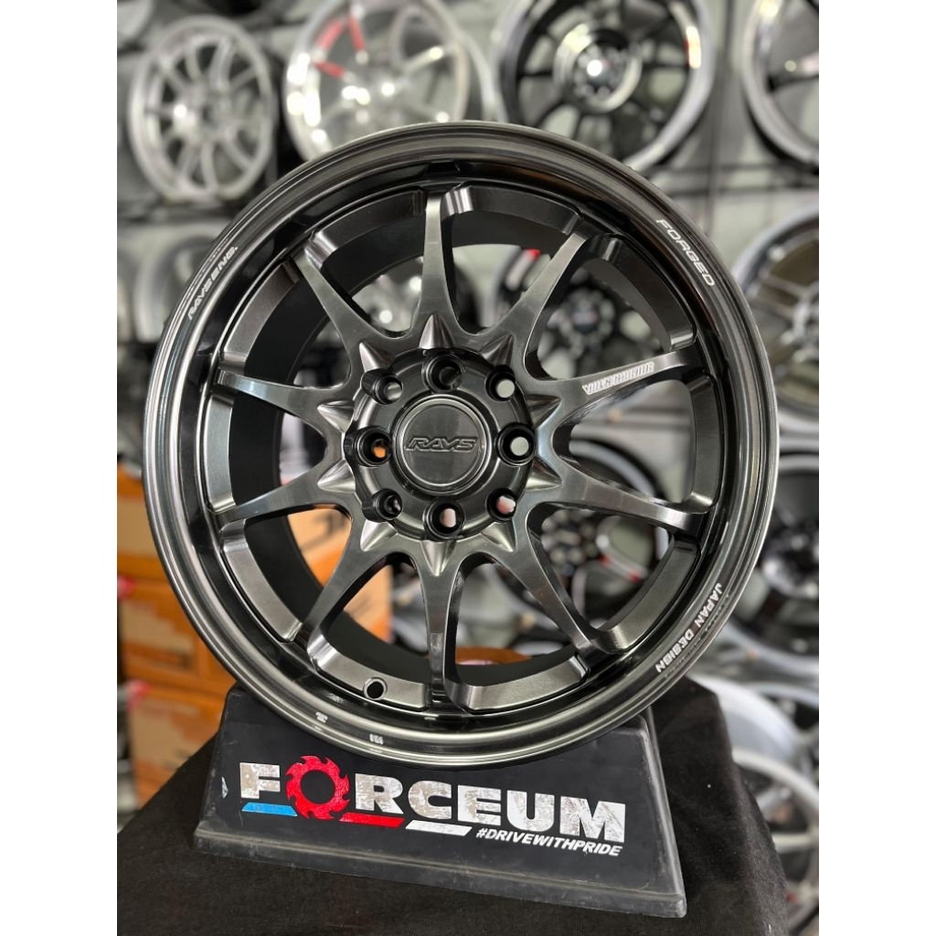 velg mobil ce28 r15 hyper black lebar 6,5 et42 kondisi baru