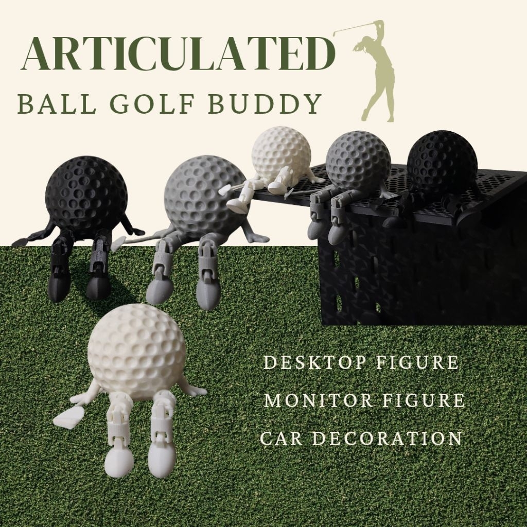 Articulated Ball Golf Buddy – Pajangan Meja, Monitor Figure, Car Decoration