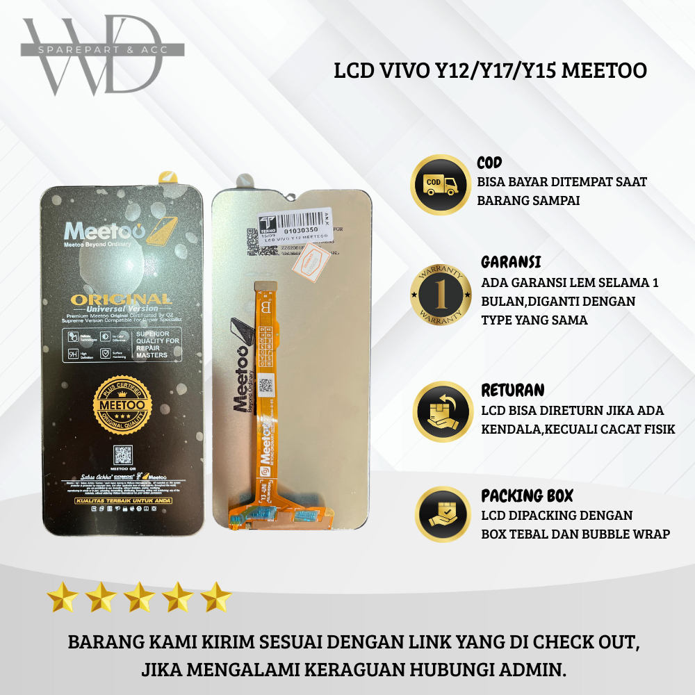 LCD VIVO Y12/Y17/Y15 MEETOO FULLSET TOUCHSCREEN