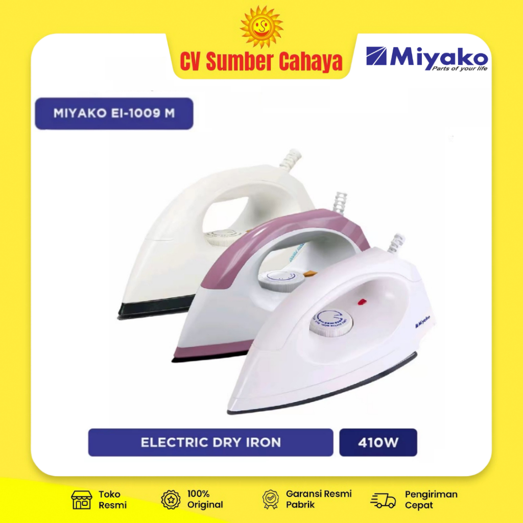 Setrika Miyako El 1009 M Anti Lengket Garansi Setrika Miyako EL 1009M