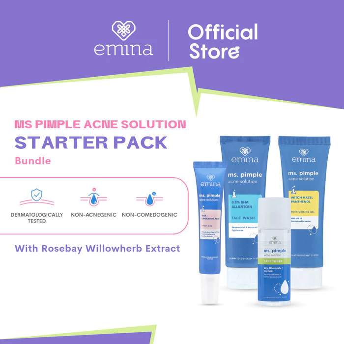 Emina Ms Pimple Starter Pack - Paket Skincare Lengkap Atasi Jerawat