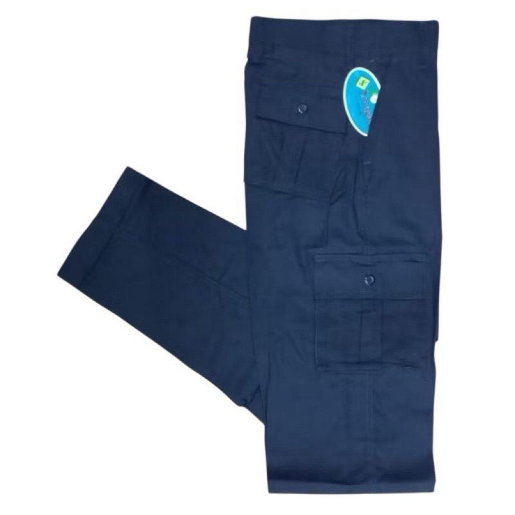 Celana Sekolah Panjang PMR BIRU / Celana Cargo SMP , SMA ( MERK BULLOVA DAN SERAGAM )