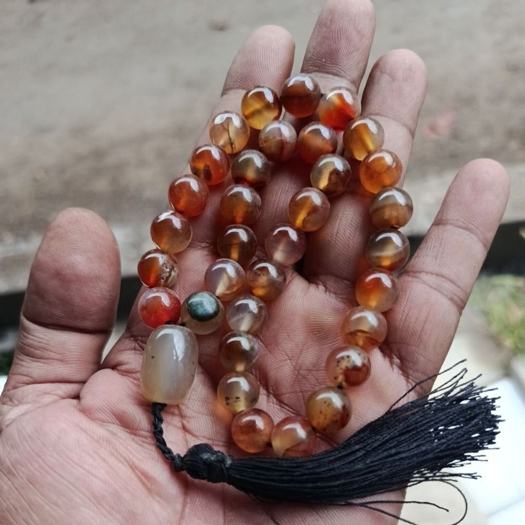 tasbih33 batu asli natural yaman madu 10mm