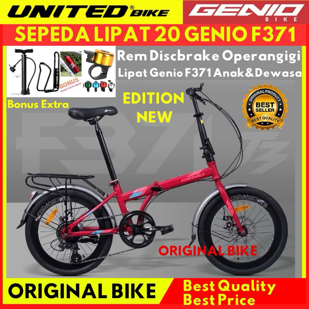 Sepeda Lipat 20 Genio Vesta1.0 F371 by UnitedBike Terbaru