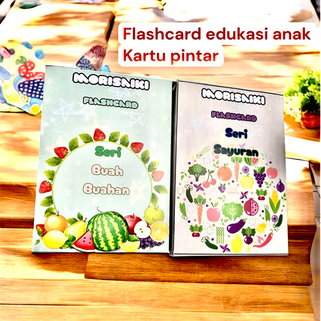 Flash Card Buah dan Sayuran Flash Card Mainan Edukasi Anak Flash Card Flash Card Edukasi Anak Edukat