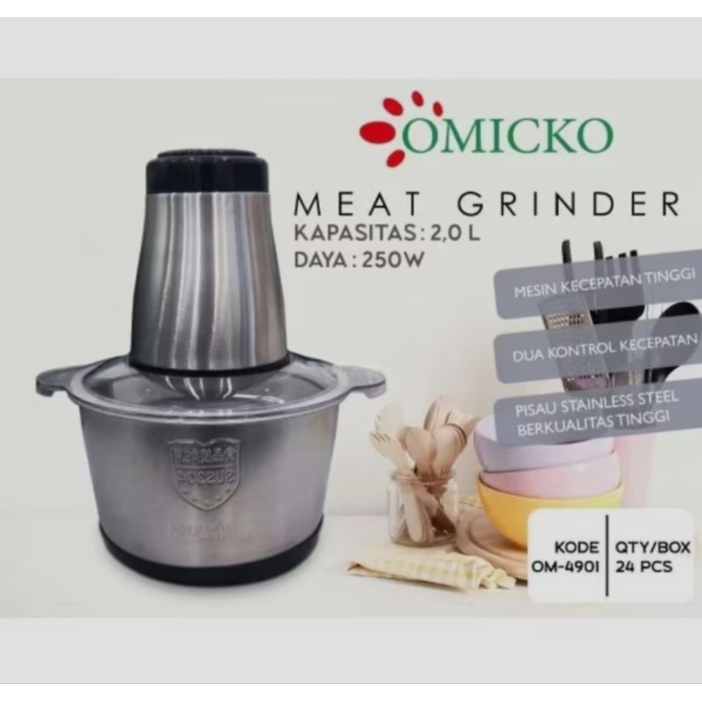 blender daging/blender stainless/cooper OMICKO 2L