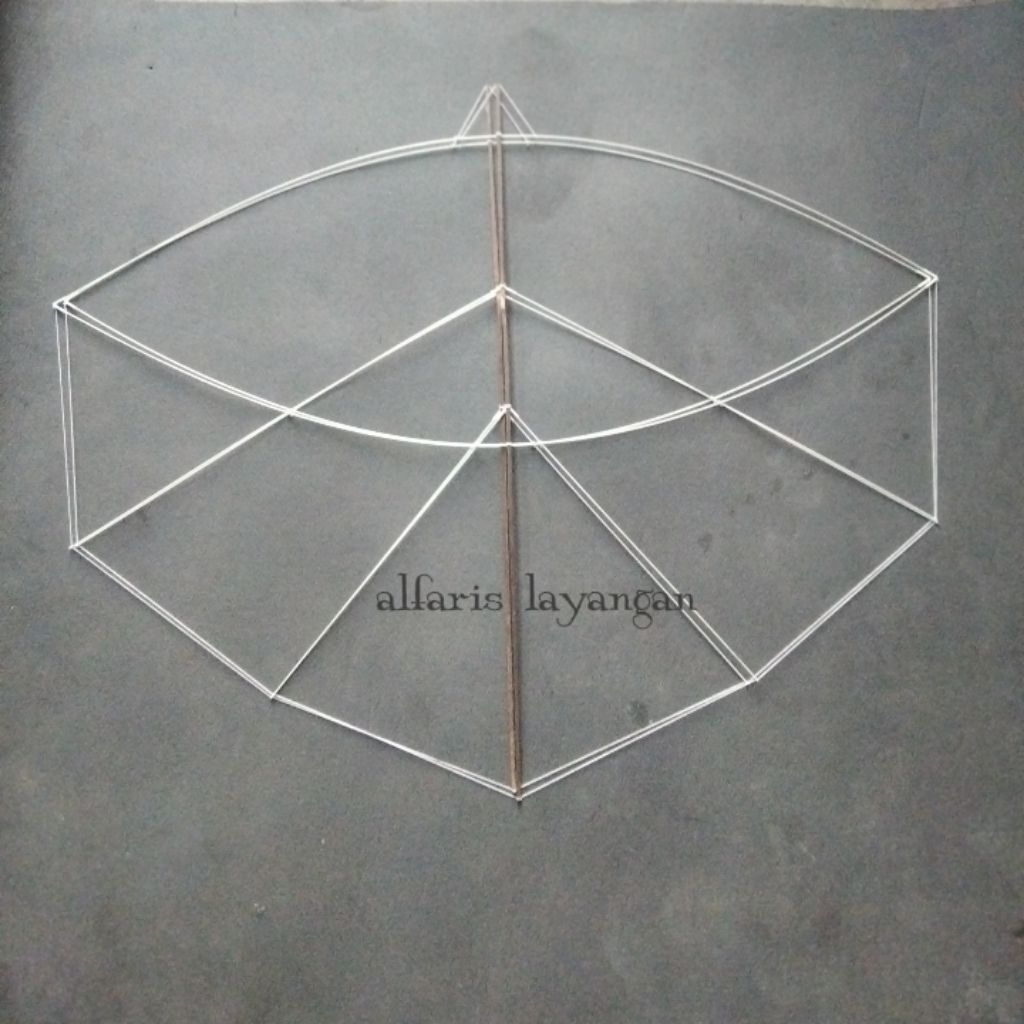 kerangka layangan papiran ukuran 1 meter (RAKIT SENDIRI)