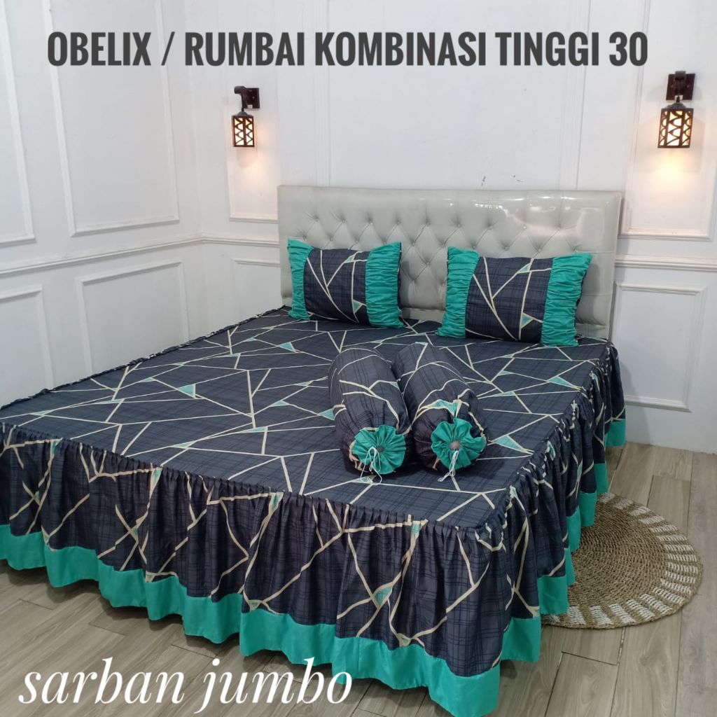 sprei rumbai kombinasi ukr 180x200x30