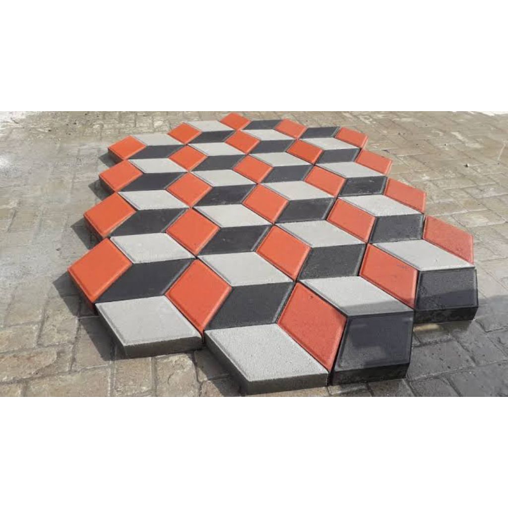 Paving Block 3D / Press Mesin Hidrolik / Conblock / Konblok