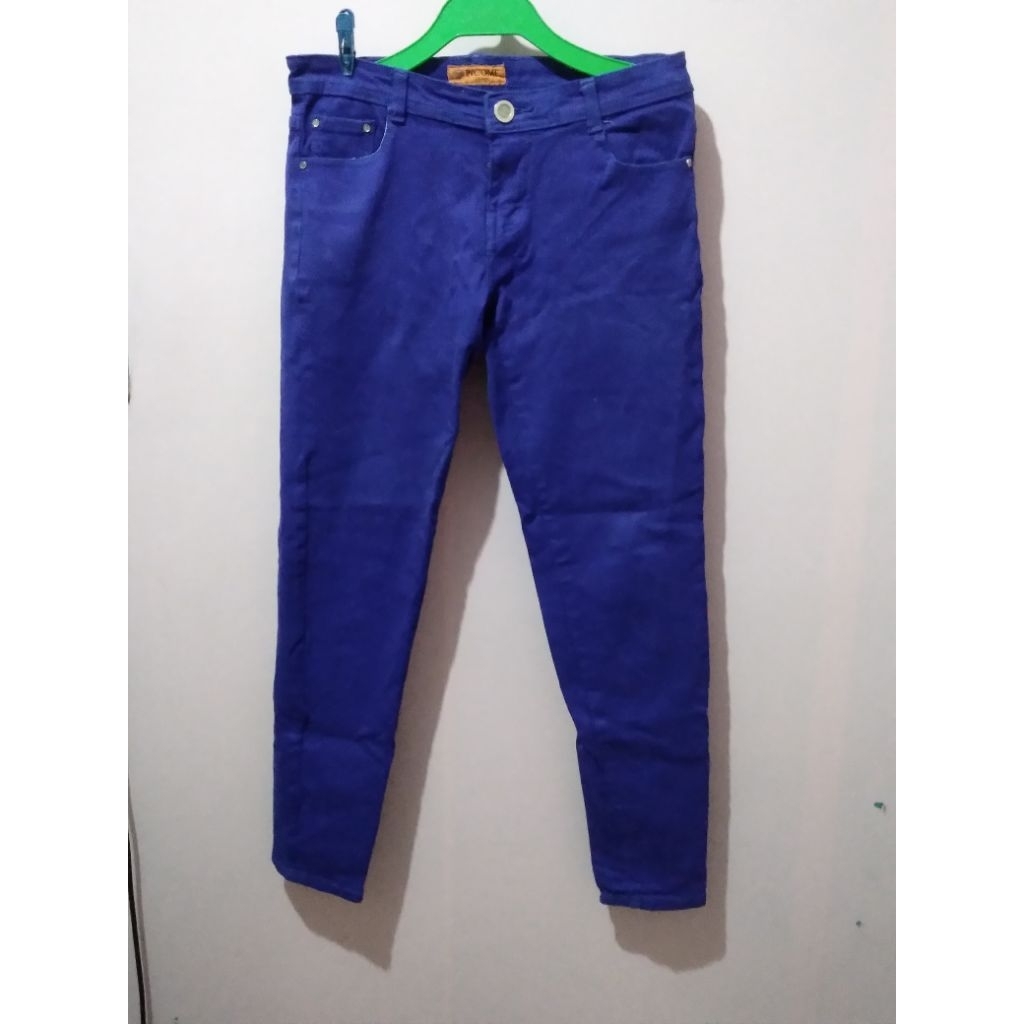 (Preloved) Celana Jeans wanita warna biru dongker