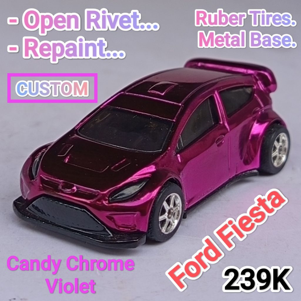 Hot Wheels Boulevard Ford Fiesta Custom Candy Chrome Violet Loose