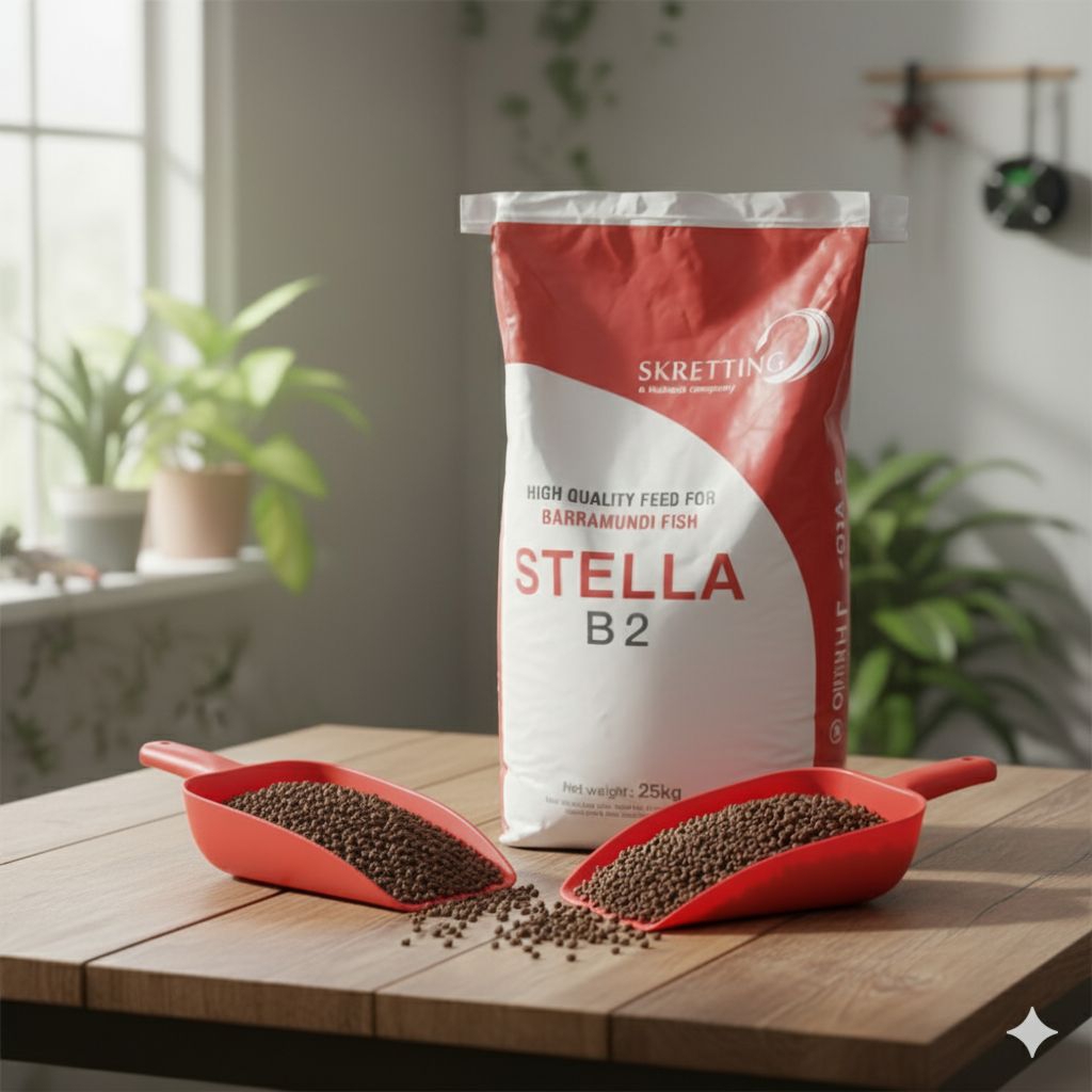 Pakan Skretting STELLA B2, B3. protein 46% pelet ikan dan udang
