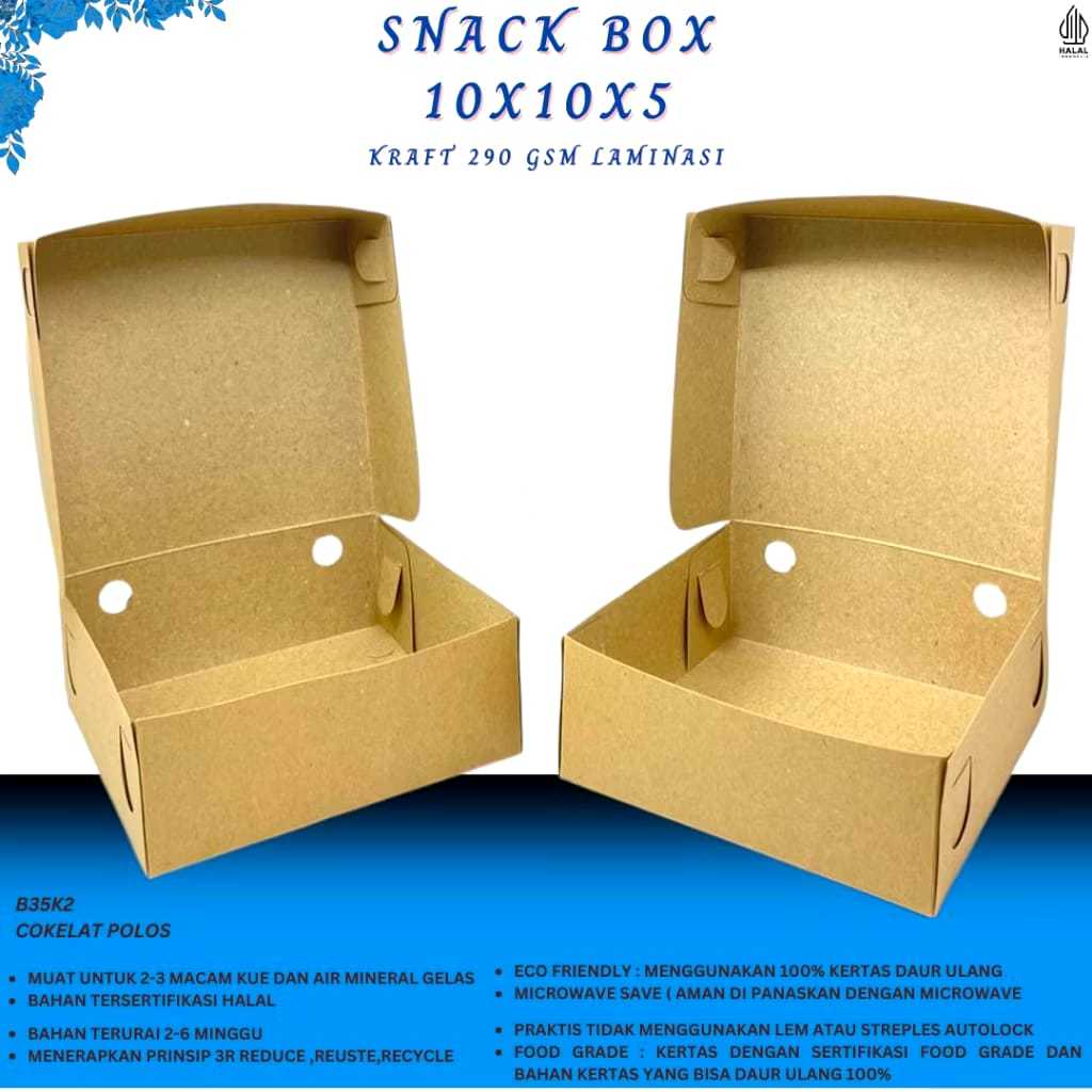 Dus Snack 10x10 Laminated Dus Cake Box Dimsum (B35K2-10x10x5)