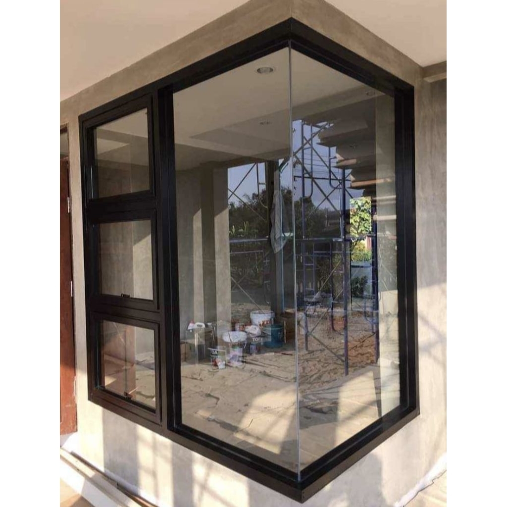 Jendela Kaca Mati Siku / Jendela Kaca Mati Sudut / Jendela Aluminium Kaca 90 derajat