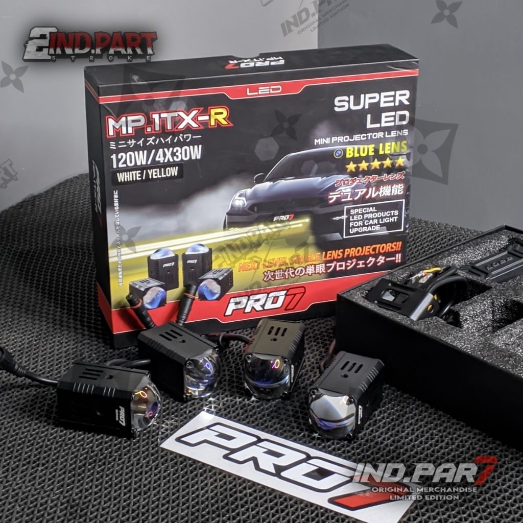 MINIPROJIE | MINILASER | LAMPU TEMBAK PRO7 MP.1TX-R | MP1TXR | MP 1 TX R SUPER LED BLUE LENS
