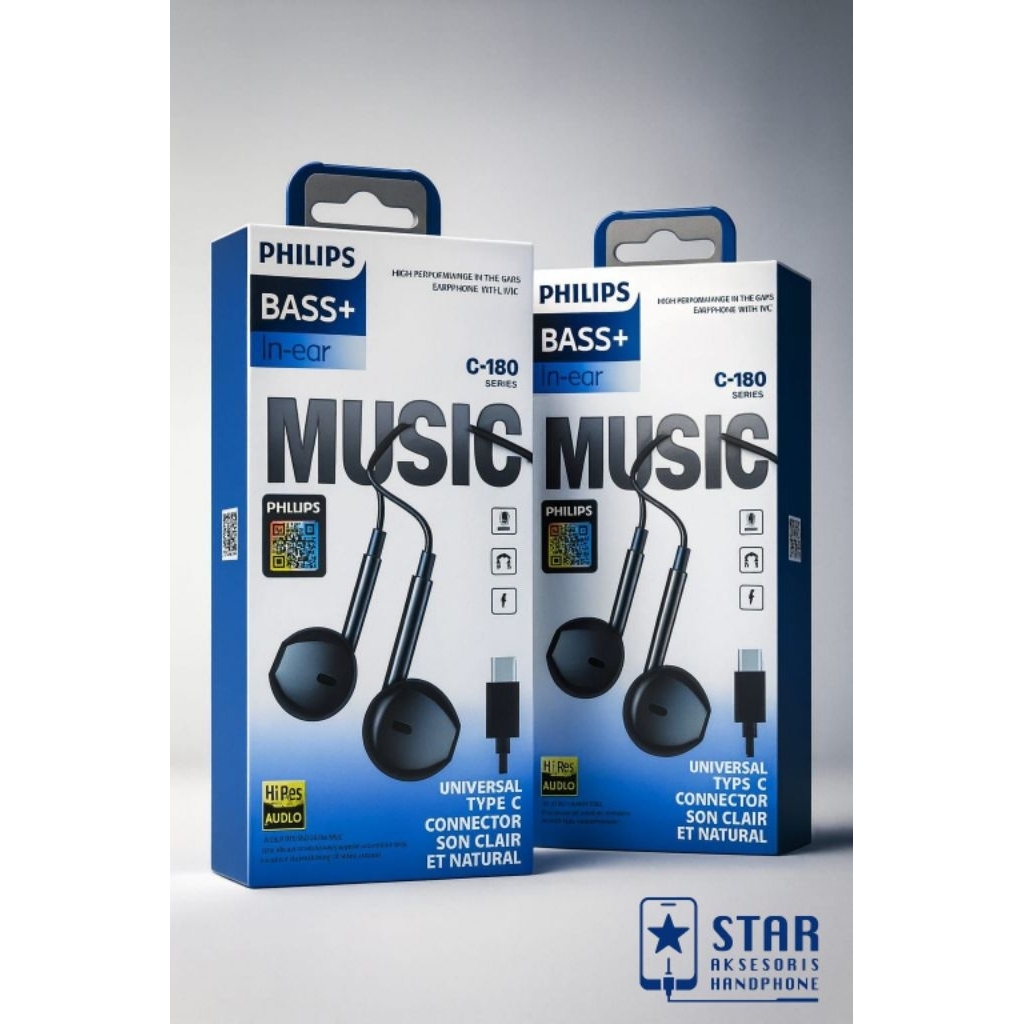 [ C-180 Packing Biru ] Headset Handsfree Earphone JBL C-180 Type C HiRes Audio