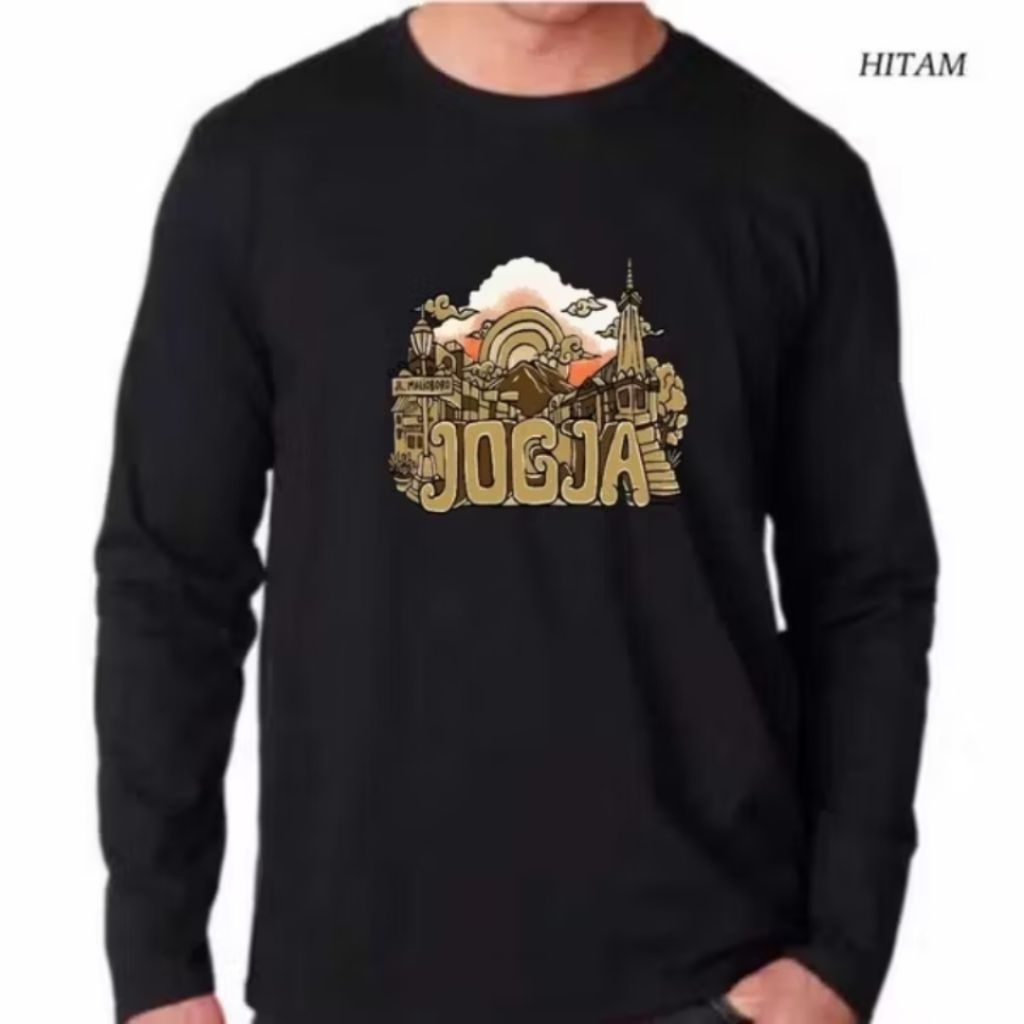 kaos OLEH OLEH JOGJAKARTA /Kaos Atasan Cewek LENGAN PANJANG JOGJA BATIK/ DEWASA UK M L XL XXL