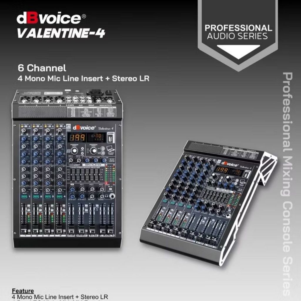 Mixer Audio dBvoice Valentine 4 Original Mixer 6 Channel