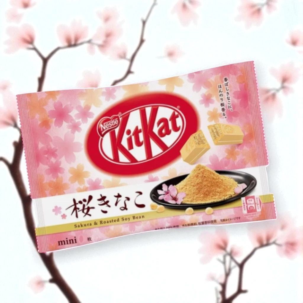 KitKat Jepang Sakura Kinako Roasted Soy Bean Mini Import Coklat Unik Original